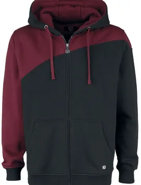 Kapuzenjacke für Männer bordeaux/schwarz "Beam me up" von - Männer - male - RED by EMP - FashionsVida