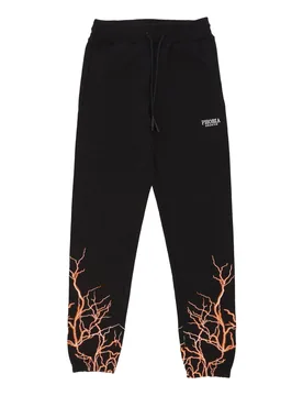 Pantalone Tuta Leggero Uomo Lightning Pants Black/orange - PHOBIA - FashionsVida