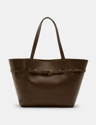 Belt Detail Tote Bag Olive female