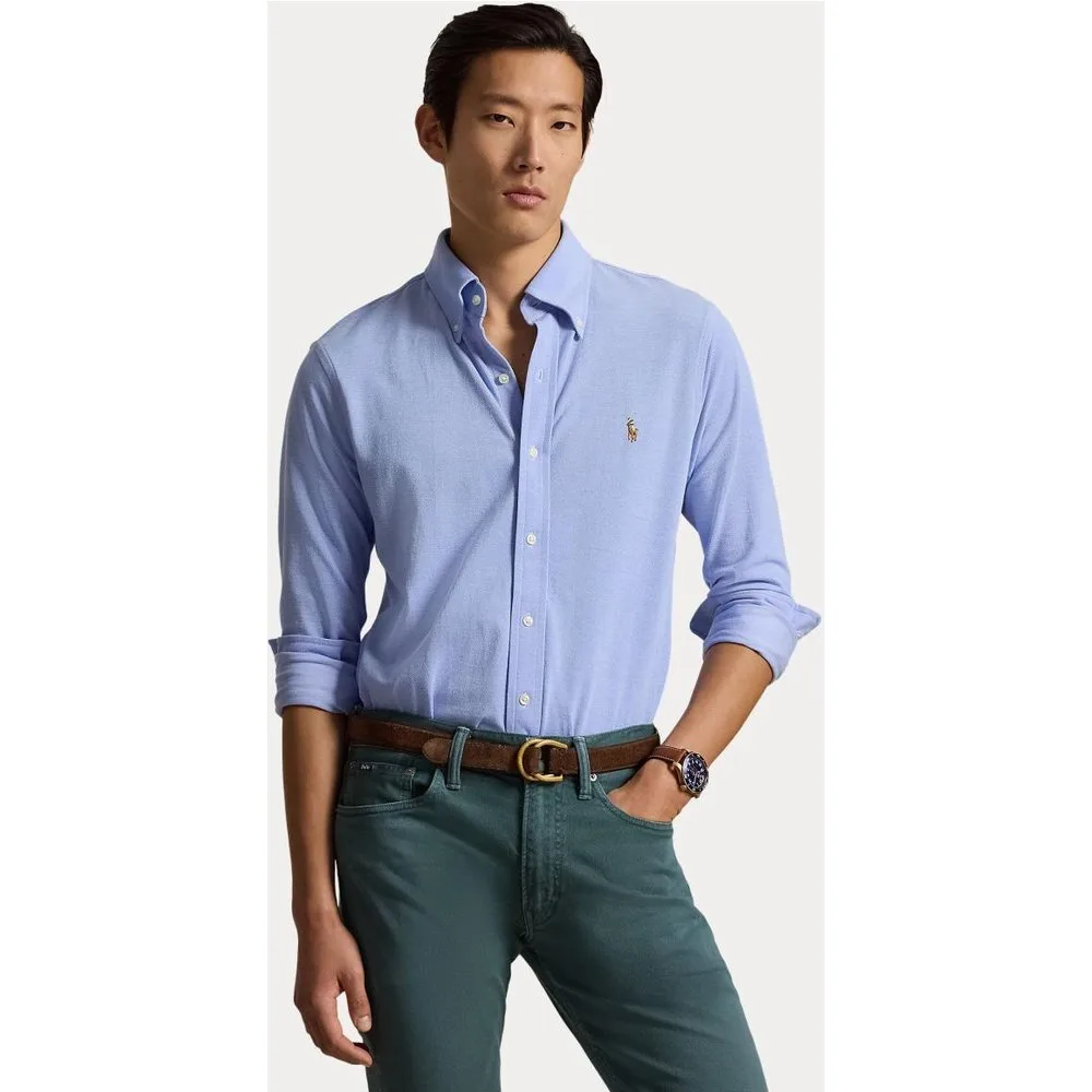 Camisa de hombre oxford de punto Blanco - Polo Ralph Lauren - FashionsVida