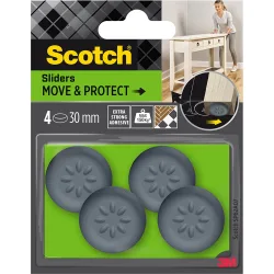 Patines protectores antideslizantes adhesivos extra fuertes Ø30 mm