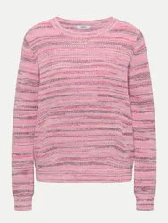 Pullover mit Space-Dye-Optik Rosa XXL