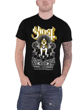 Unisex Wegner Gold T-Shirt in Black Size: 2XL - Black - Size: 2XL - GHOST - FashionsVida
