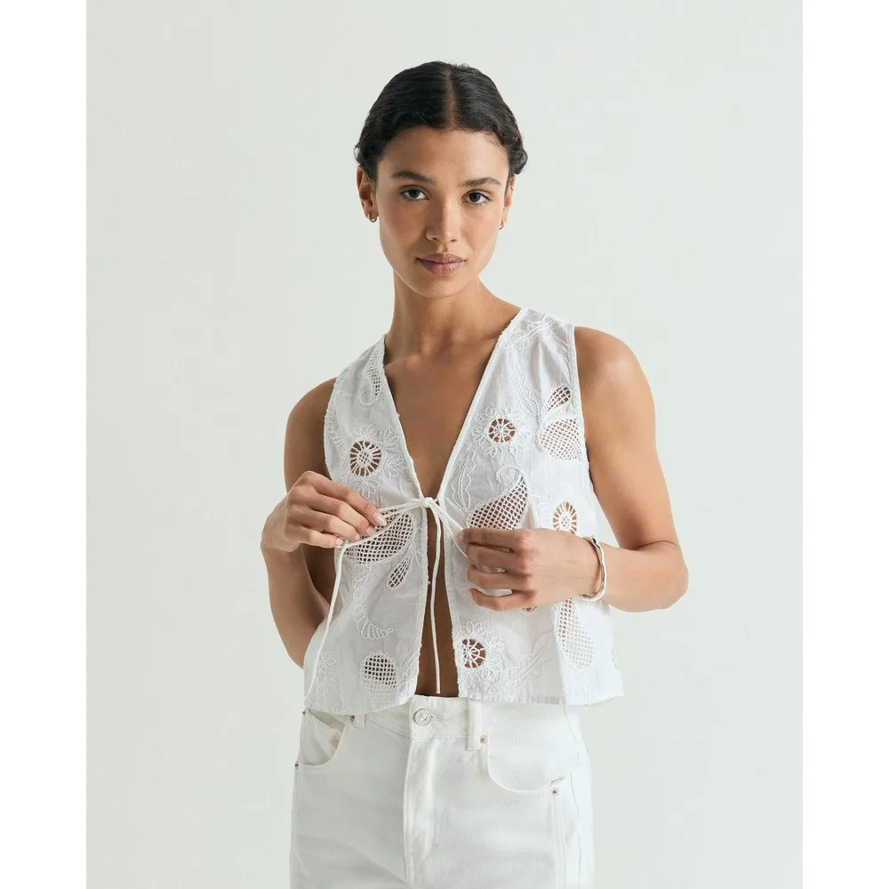 Top de mujer bordado con cierre de lazada - Scalpers - FashionsVida