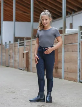 Kinder Reithose Organomic, navy 140 - Covalliero - FashionsVida