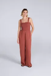 Astrid Womens Jumpsuit - Orange - Orange - Size: 8