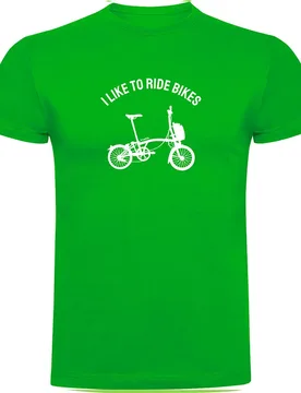 Maglietta A Maniche Corte I Like To Ride Bikes Green - Kruskis - FashionsVida