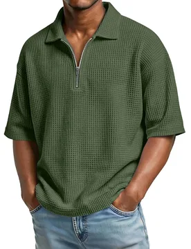 Summer Solid Color Short Sleeved Polo Shirt, Sporty and Casual, Minimalist Men's T-shirt - Aliexpress - FashionsVida