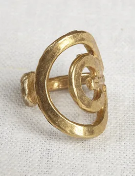 Recycled Brass Soliel Ring - La Jewellery - FashionsVida