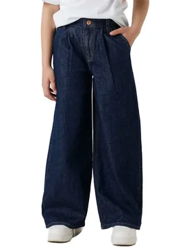 Jeans Taille Haute Bella W Pleat Fit 3020 Dark Blue Denim / Unwashed 7 Années Fille - Name it - FashionsVida