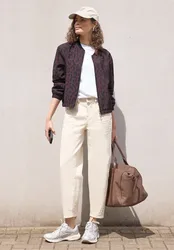 Street One Blouson mit Rundhals und Leo-Muster female Lila
