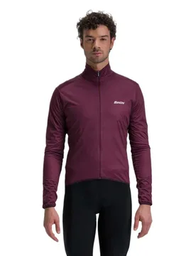 Giacca Packable Windbreaker Burgundy - Santini - FashionsVida