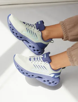 Sneakers grigie e viola in tessuto mesh con suola ammortizzata Melrose Tubes Lite 41 - K-swiss - FashionsVida