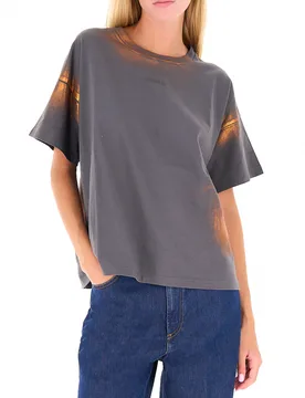 T-shirt in cotone GRIGIO SCURO S - Dondup - FashionsVida
