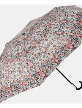 Paraguas plegable puño curvo. Flor Morris - Ezpeleta - FashionsVida