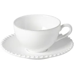Taza de té con plato Pearl