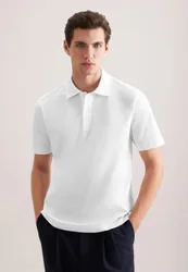 Regular Polo Uni Weiß M