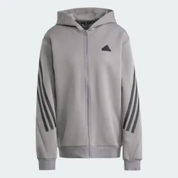 Felpa con cappuccio Future Icons 3-Stripes Full Zip L Grey Four