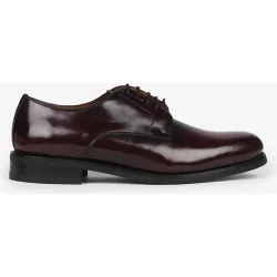 Zapatos de cordones de hombre de piel con suela de goma