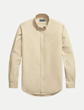 Polo Custom-Fit Oxford-Hemd Beige S - Ralph Lauren - FashionsVida