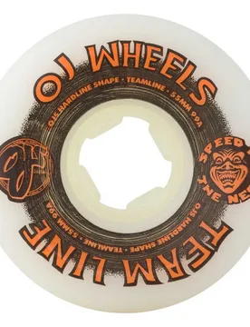 Roues De Skateboard Team Line Original Hardline White Black/Orange 55 mm/99A unisex - Ojs Wheels - FashionsVida