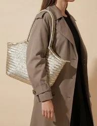 Leather Shoulder Bag Gold female