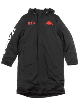 Giaccone Lungo Uomo Authentic La Brely Black/white/red - Kappa - FashionsVida