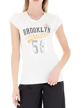 T-shirt girocollo BIANCO UNI - VICOLO - FashionsVida