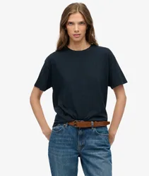 Superdry Damen Studios T-shirt mit Lockerer Passform Navy - Größe: 42