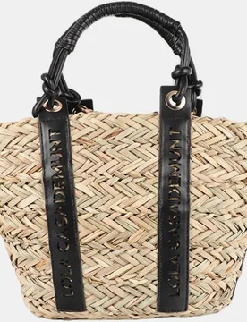 Mini capazo detalle asa logo troquelado - Lola Casademunt - FashionsVida