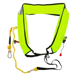 Inflatable Rescue Buoy With Floating Line 36 M Yellow One Size unisex