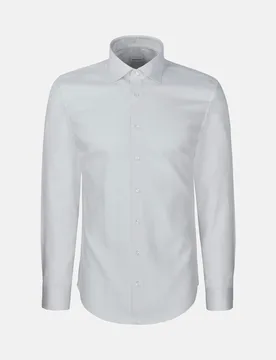 Slim Business Hemd Druck Grau 39 - Seidensticker - FashionsVida