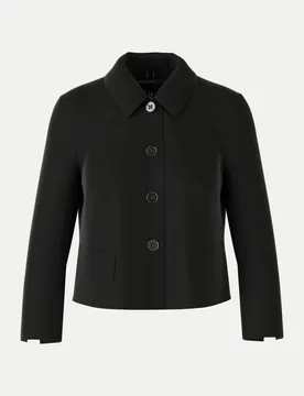 Cain Kurze Jacke mit Kentkragen Schwarz 36 - Marc - FashionsVida