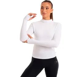 T-shirt à Manches Longues Cintia White M