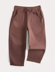 Cotton Rich Pull On Cargo Trousers (2-8 Yrs) Brown male