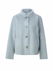 Giacca effetto pelliccia azzurro 38