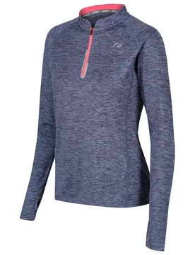 Maglietta A Maniche Lunghe Softouch Petrol Blue / Electric Coral XS - Zone3 - FashionsVida