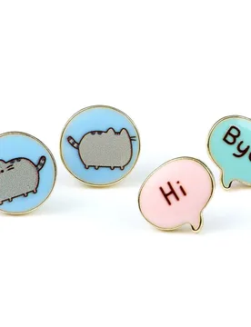 Ohrstecker - Hi & Bye - silberfarben - Lizenzierter Fanartikel - Unisex - unisex - Pusheen - FashionsVida