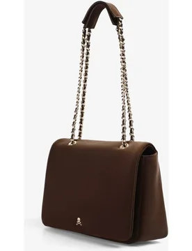 Bolso de hombro con solapa y asa de cadena - Scalpers - FashionsVida
