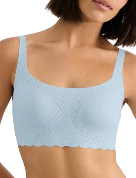 Womens Zero Feel Bliss Top - Blue Polyamide - Size Large - Sloggi - FashionsVida