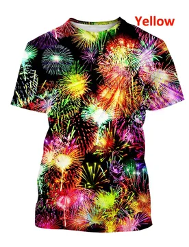 Fireworks 3D Printed T Shirt Fashion Unisex Short Sleeve Casual Top - Aliexpress - FashionsVida