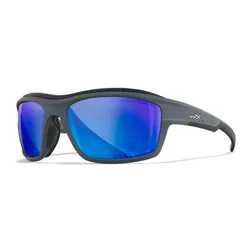 Ozone Polarized Sunglasses Blue Mirror / Grey / Matte Grey One Size Men,Women