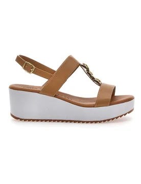 Sandali Platform Cognac Made in Italy Cafè Cost 364022 39 - CAFÈ COST - FashionsVida