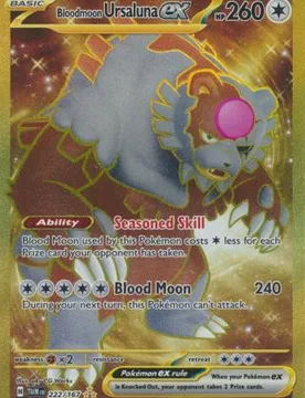 Pokemon SV Twilight Masquerade 222/167 Bloodmoon Ursaluna ex (Secret Rare) - Pokémon - FashionsVida