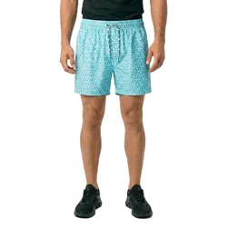 Short De Bain Print Light Turquoise Blue M
