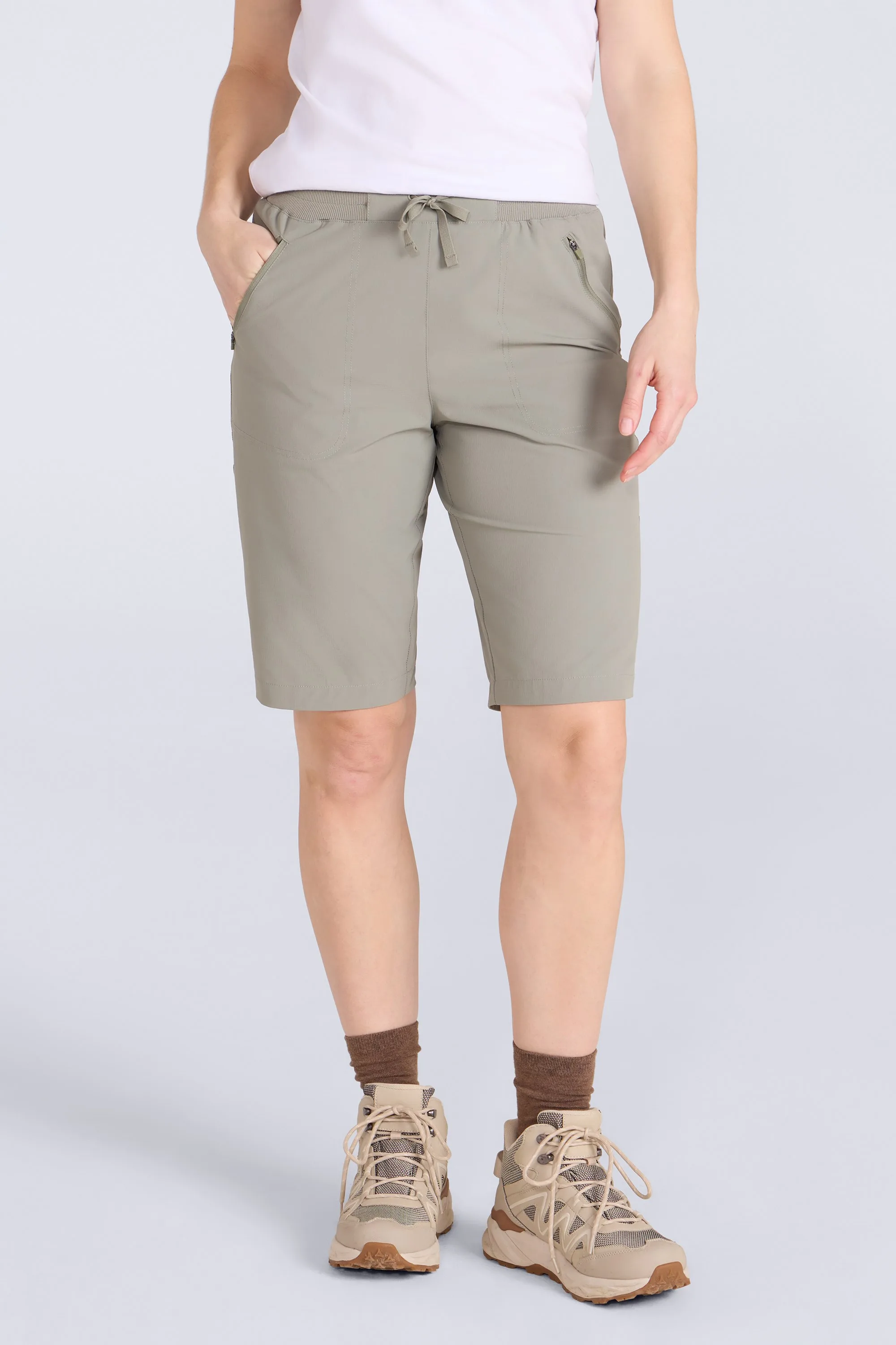 Explorer Womens Long Shorts - Green - Green - Size: 16 - Mountain Warehouse - FashionsVida