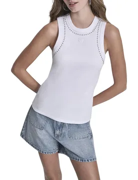 T-shirt Sans Manches Dw5900209 White XS - DKNY - FashionsVida