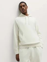 Pure Cotton Garment Dyed Hoodie Ecru male