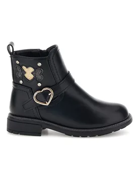 Stivaletti neri con fibbia a cuore e applicazioni a farfalla 456670 27 - GRAZIE GIRL - FashionsVida