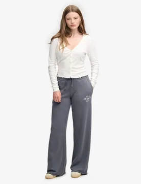 Superdry Damen Athletic Essentials Jogginghose mit Geradem Bein Dark Grey - Größe: 40 - 54.99 - FashionsVida